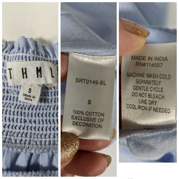 Anthropologie THML  Dress Off Shoulder Embroidered - Picture 3 of 12